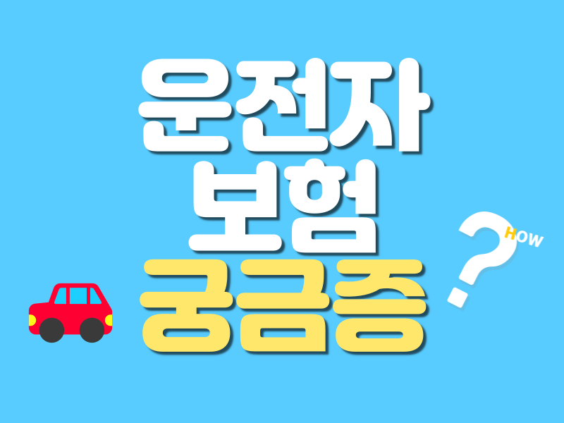 일일·단기 운전자보험 안내